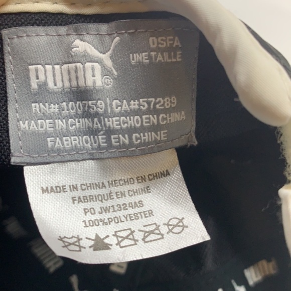 Puma NWT Black White Baseball Hat. - Adjustable. HT0059 - Picture 6 of 6